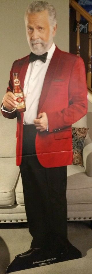 Dos Equis Xx Most Interesting Man In The World Sign Stand Up Standee Red Jacket