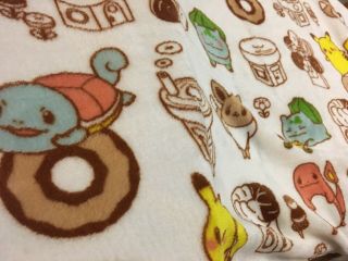 Misdo x Pokemon Mister Donut Japan Soft Blanket Pikachu Kawaii in bag pikach 3
