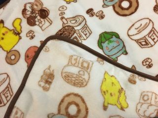 Misdo x Pokemon Mister Donut Japan Soft Blanket Pikachu Kawaii in bag pikach 4