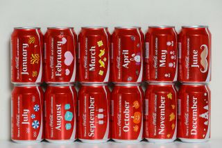 2016 Coca Cola 12 Cans Set From Hong Kong,  Calendar