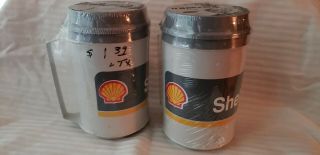 2 Vintage Aladdin Shell Gas Oil Insulated Travel Drink Coffee Mug Cup 12oz Nos