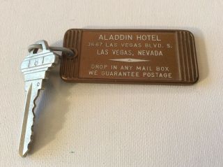 Rare Vintage Aladdin Hotel Las Vegas Nevada Room 181 Key Fob