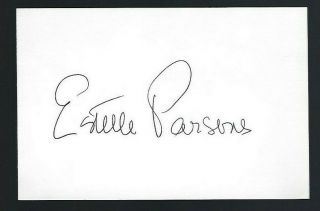 Estelle Parsons Signed Autograph 4 " X6 " Card Academy Award " Bonnie & Clyde "