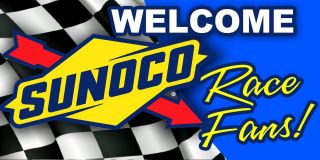 Sunoco Welcome Race Fans Racing Gasoline Garage Art Trailer Banner Sign 4x8 