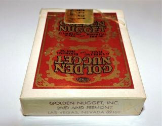 3063 Vintage Retired Golden Nugget Casino Las Vegas Red Playing Cards