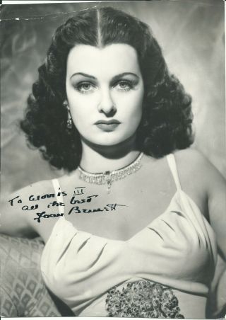 Joan Bennett & Vintage 1939 Hand Signed Autographed Photo D.  1990