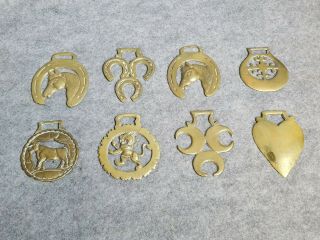 Vintage Brass Horse Saddle Medallions