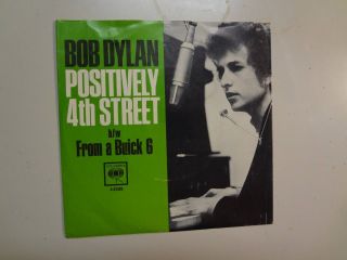 Bob Dylan:positively 4th Street - From A Buick 6 - U.  S.  7 " 65 Columbia 4 - 43389 Dj Psl