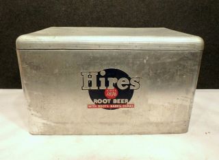 Vintage Advertising Hires Root Beer Soda Aluminum Metal Ice Cooler 22 " X 13 " X13 "