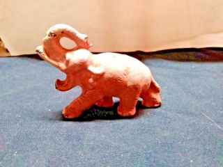Vintage Cast Iron Figural Pink Elephant Bottle Opener