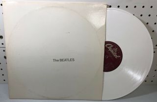 The Beatles: (white Album) Lp Vinyl Record On White Vinyl Capitol Rare & Poster