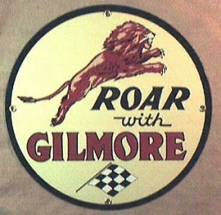 Roaring With Gilmore Gas Porcelain Metal Sign Nr