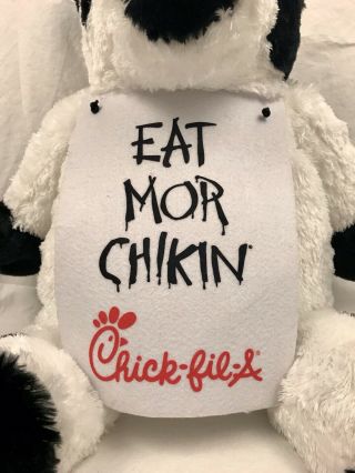 RARE Chick Fil A Large Eat Mor Chikin Cow Plush 20  Floppy and Chicken Mug 3