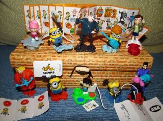 Kinder Surprise Egg Complete Set: 2017 " Despicable Me 3 " 10 Toys,  All Bpz