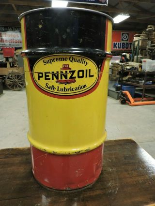 Vintage Pennzoil 16 Gallon Oil Grease Can,  Empty,  Gas Station,  (vbe)