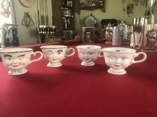 4 Baileys Irish Cream Mugs/cups Winking Eye