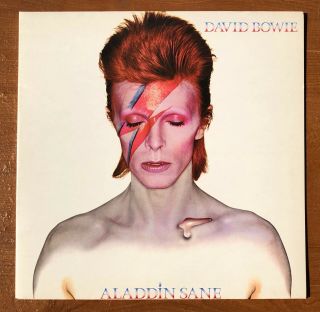 David Bowie Aladdin Sane Uk 1st Press Lp 1973 W Inner & Fan Club Insert 3t/3t Nm