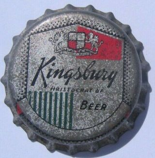 Kingsbury Beer Bottle Cap; 1933 - 73 Sheboygan & Manitowoc,  Wisconsin; Cork