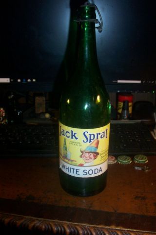 Rare Jack Sprat White Soda Marshalltown Iowa 1 Pint 8 Oz