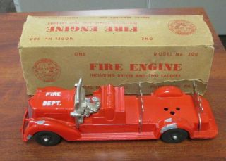 Vintage Metal Masters Fire Engine Truck Model No.  300 Toy W/original Box