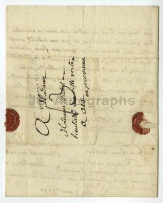 18th Century France - 1790 - 4 Page Signed Manuscript Document w/ Wax Seal 3