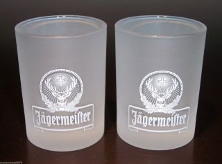Jagermeister Frosted Shot Glasses Shooters Set Of Two (2)