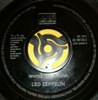 Led Zeppelin - Whole Lotta Love - At 0013lc - Uk Juke Box Promo - A1 / B1 Matrix