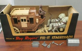 Vintage Ideal Roy Rogers Fix - It Stage Coach Some Accessories Orig Box