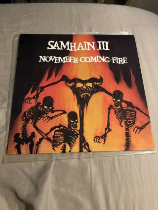 Samhain - November Coming Fire Lp 1st Press Vinyl Punk Misfits Danzig Metal