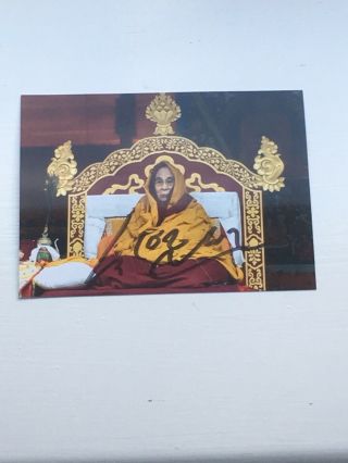 The Dalai Lama Hand Signed Autograph Photo