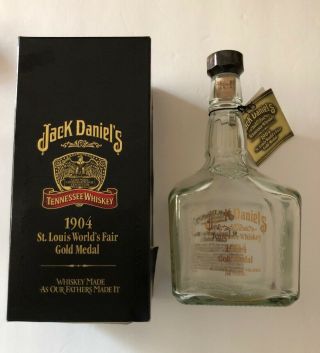 Jack Daniels 1904 St.  Louis Worlds Fair Gold Medal Bottle Box Tag Empty