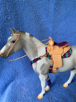 Traditional 1:9 Scale Western Saddle Set For Breyer,  Peter Stone,  Ect.
