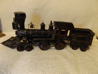 Vintage Diecast - - Locomotive Train Engine & Coal Car - - Pressed Steel - -