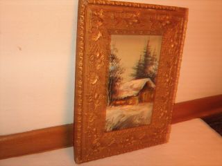 Victorian Picture frame & Oil Painting on Canvas 2