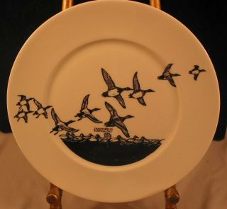 Set of 6 Dinner Plates Game Birds by Lynn Bogue Hunt 6