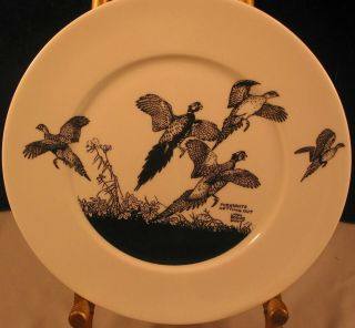 Set of 6 Dinner Plates Game Birds by Lynn Bogue Hunt 7