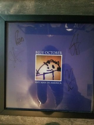 Rare Signed Blue October Vinyl Any Man In America