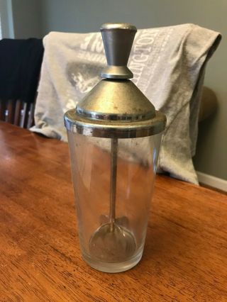 Vintage Glass Ice Crusher.  Usa.  North Bros Manufacturing.  Lightning Ice Breaker.
