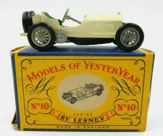 Vintage 1908 Mercedes Grand Prix Lesney Models Of Yesteryear Y - 10 Box