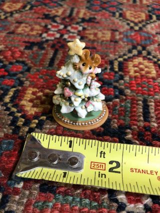 Wee Forest Folk 1999 Mouse Climbing Christmas Tree