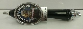 Unibroue Brewing Megadeth Saison Ale Sticker Beer Bar Tap Handle Black & Silver