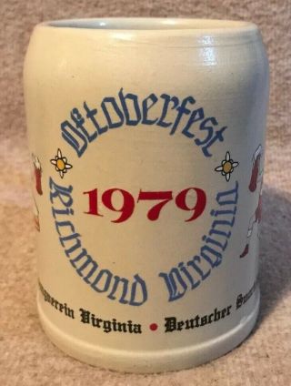 Vintage 1979 Oktoberfest Richmond,  Virginia - Made In Western Germany