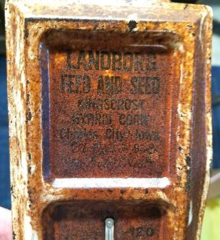 Vintage Kingscrost Hybrid Seed Corn Advertising Farm Thermometer Charles City Ia