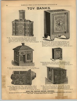 1894 Paper Ad Cast Iron Toy Banks Black Man 