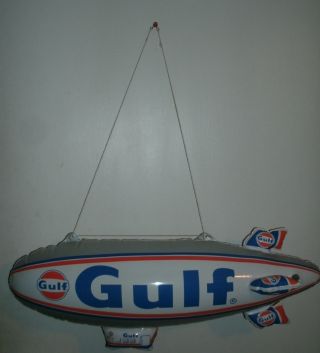 Inflatable 24 " Gulf Blimp In Bag - Man Cave Gas Oil Decor Collectible