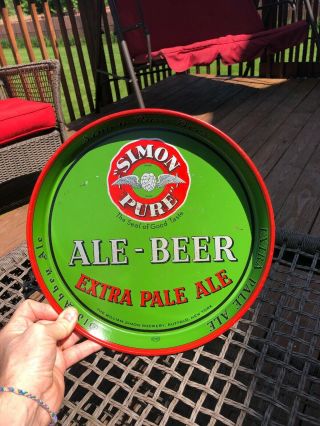 Vintage Simon Pure Ale - Beer Tray.  1940’s Buffalo Ny