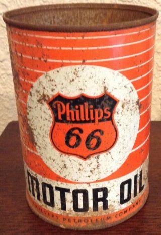 Vintage Phillips 66 Motor Oil Can