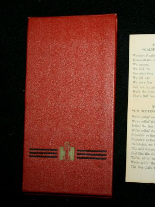 Rare Vintage International Harvester Co Chicago 1 Notebook Ih Sales Song Lyrics