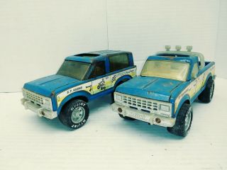 Vintage Nylint Bass Chaser 1 Ford Bronco Ii 1ford Ranger Blue Pressed Steel Usa
