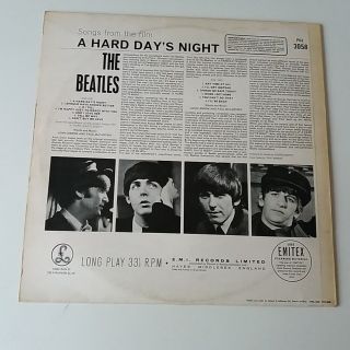 The Beatles - A Hard Days Night Vinyl LP French 1980 ' s Stereo Reissue EX/EX 2